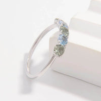 Elegant 925 Sterling Silver Rhinestone Ring - Dazzling Sparkle & Timeless Design - Store 42