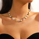 Alloy Pearl Chain Necklace