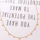 Elegant 18K Gold-Plated Titanium Steel Charm Necklace - 15.7 Inch Adjustable Length - Store 42