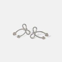 Elegant Stainless Steel Bow Earrings - 18K Gold-Plated & Platinum-Plated Finish - Store 42