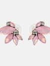 Elegant Alloy Rhinestone Flower Stud Earrings - Imported One Size, Perfect for Any Occasion - Store 42