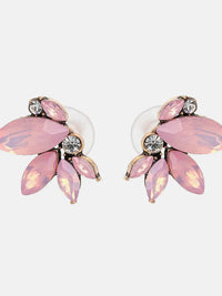 Elegant Alloy Rhinestone Flower Stud Earrings - Imported One Size, Perfect for Any Occasion - Store 42