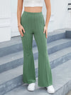 High-Waisted Flare Pants Green