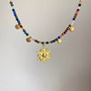 14K Gold-Plated Sun Pendant Necklace with Beads - Elegant Copper Jewelry for Everyday Wear - Store 42