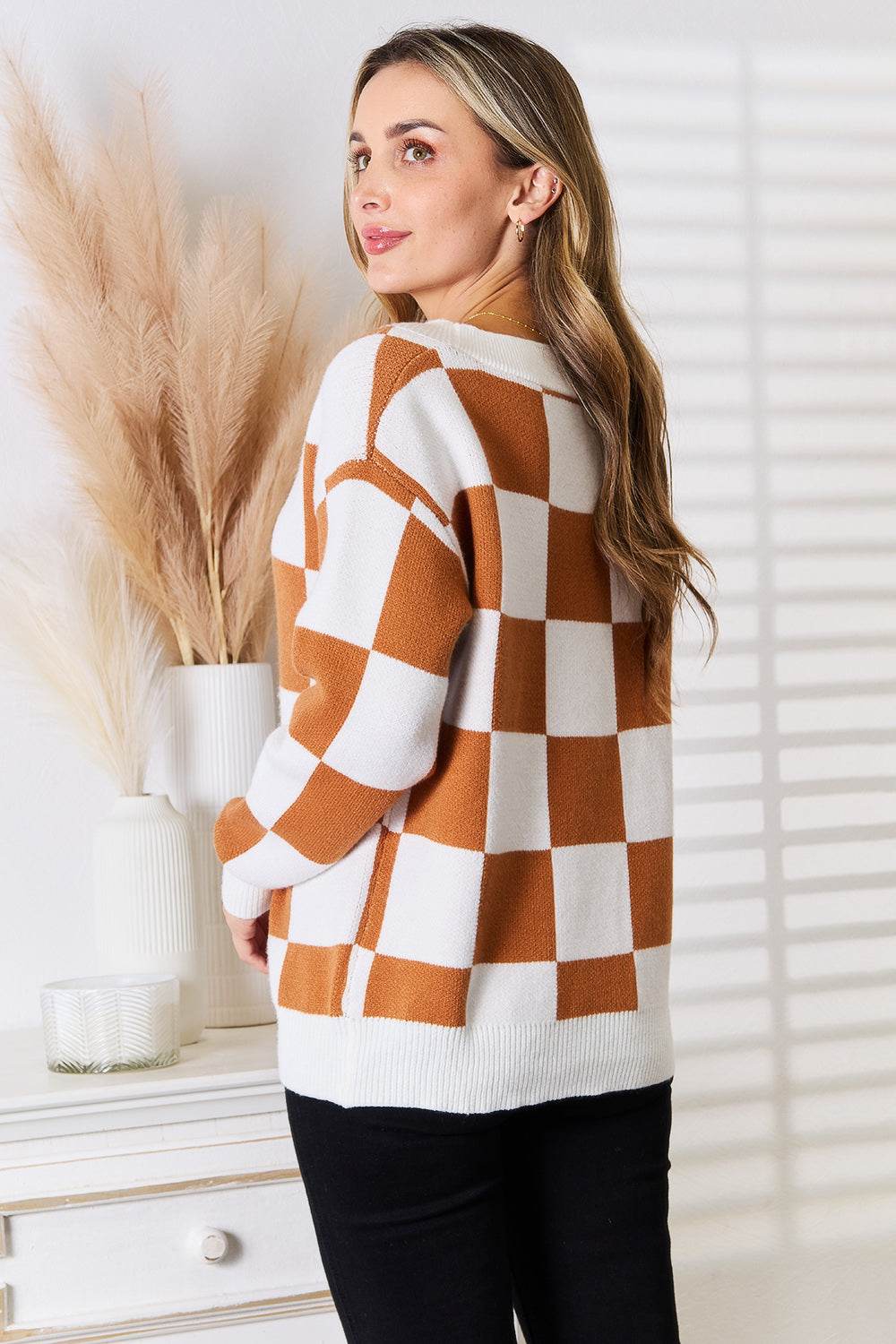 Angel Wings Double Take Button-Up V-Neck Dropped Shoulder Cardigan - Store 42