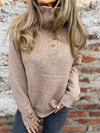 Full Size Button-Detail Turtleneck Sweater Plus Size - Store 42