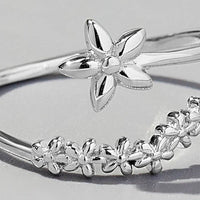 Elegant 925 Sterling Silver Flower Ring for Women - Stylish Floral Design Jewelry - Store 42