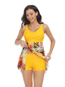 Printed Wide Strap Two-Piece Swim Set
