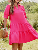 Johnny Collar Short Sleeve Mini Dress