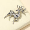 Alloy Reindeer Brooch Silver One Size