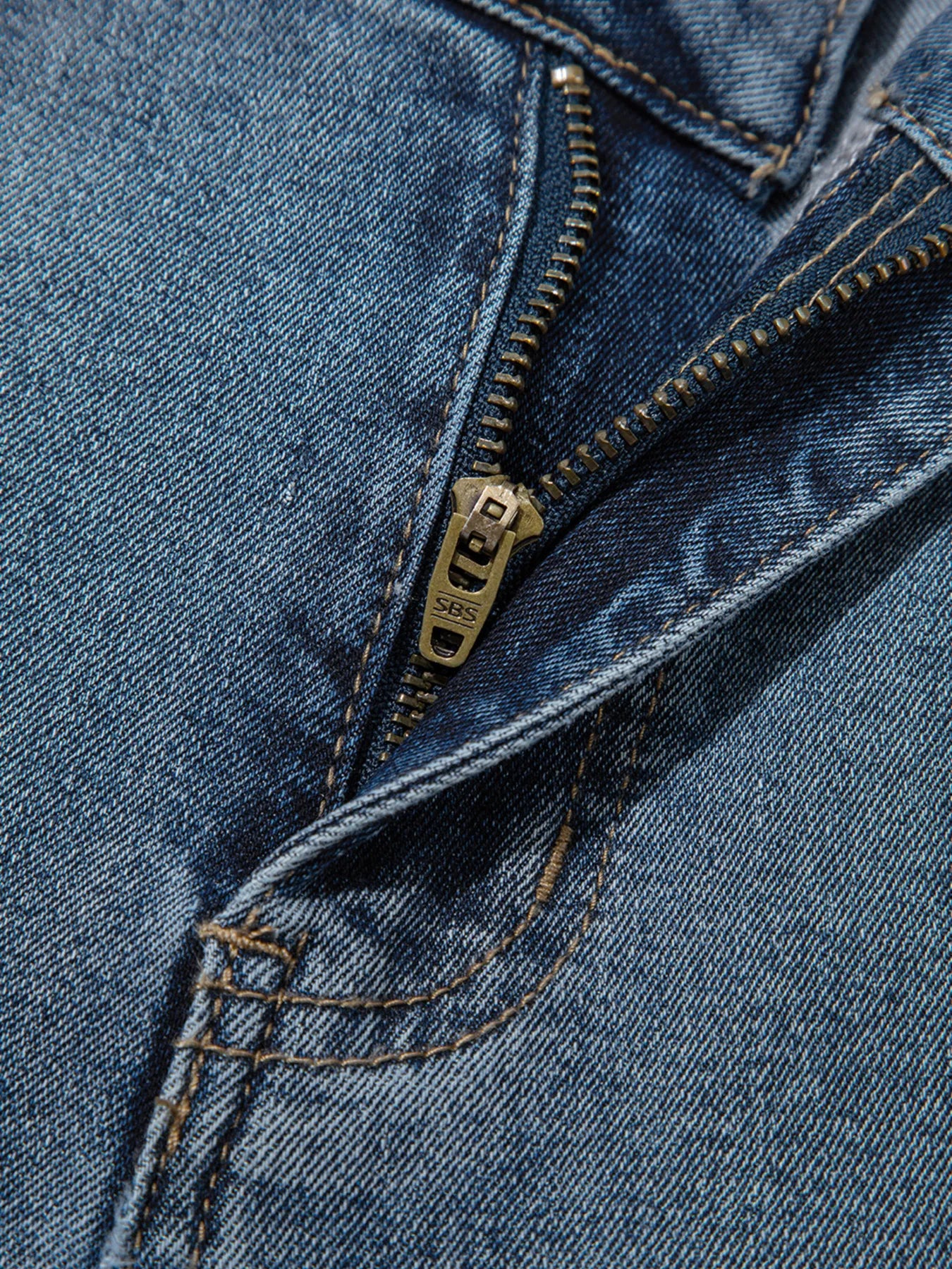 Distressed Ankle-length Straight Jeans