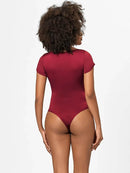 Full Size Square Neck Short Sleeve Bodysuit - Store 42