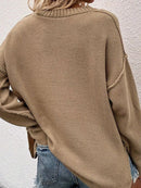 Button Detail Long Sleeve Knit Top