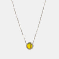 Sporty Element Resin Necklace Green Baseball Silver One Size