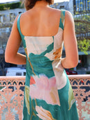 Printed Square Neck Maxi Dress