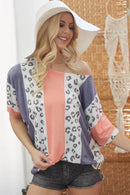 BiBi Leopard Stripe Printed French Terry Oversized Top - Store 42