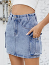 Cargo Denim Skirt Medium