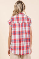 Mittoshop Mineral Wash Plaid Button Down Shirt