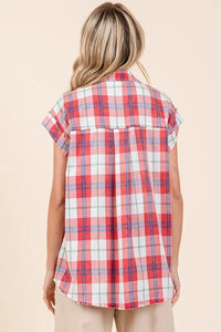Mittoshop Mineral Wash Plaid Button Down Shirt