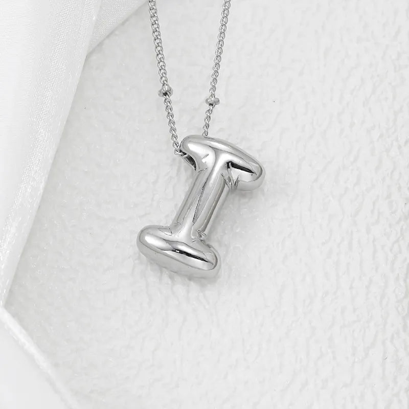 Copper Bubble Letter Pendant Necklace Style I One Size