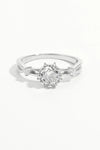 925 Sterling Silver Inlaid Zircon Ring Silver