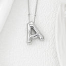 Copper Bubble Letter Pendant Necklace Style A One Size