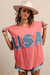 BiBi Washed Jersey With Usa Patched Raw Cut Edge Detail - Store 42