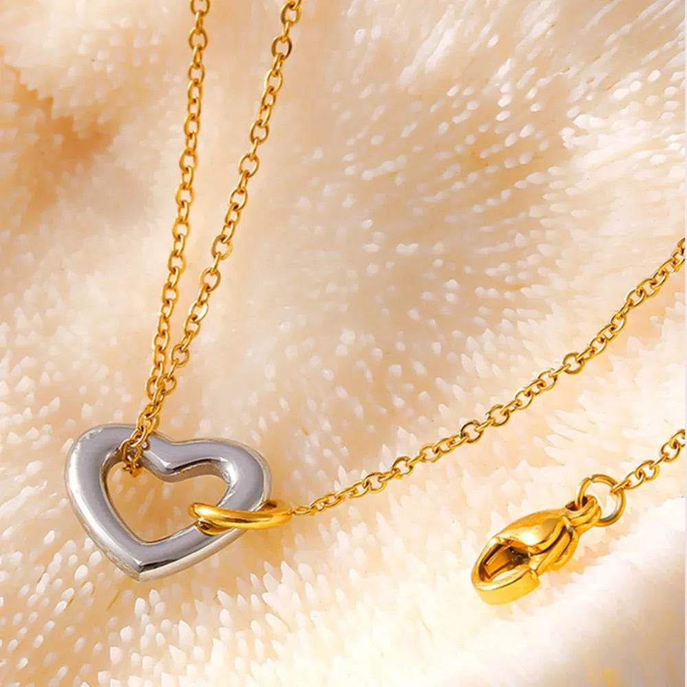 18K Gold-Plated Heart Bracelet with Extension Chain - Stylish and Durable Jewelry Accessory - Store 42