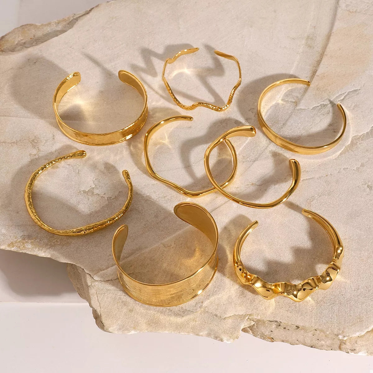 18K Gold-Plated Stainless Steel Open Ring
