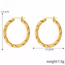 Elegant 18K Gold-Plated Hoop Earrings in Titanium Steel - Classic Fashion Jewelry - Store 42