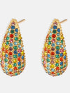 Elegant 18K Gold-Plated Stainless Steel Teardrop Earrings with Zircon Inlay - Store 42