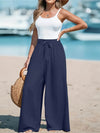 Full Size Drawstring Waist Wide Leg Pants Plus Size - Store 42