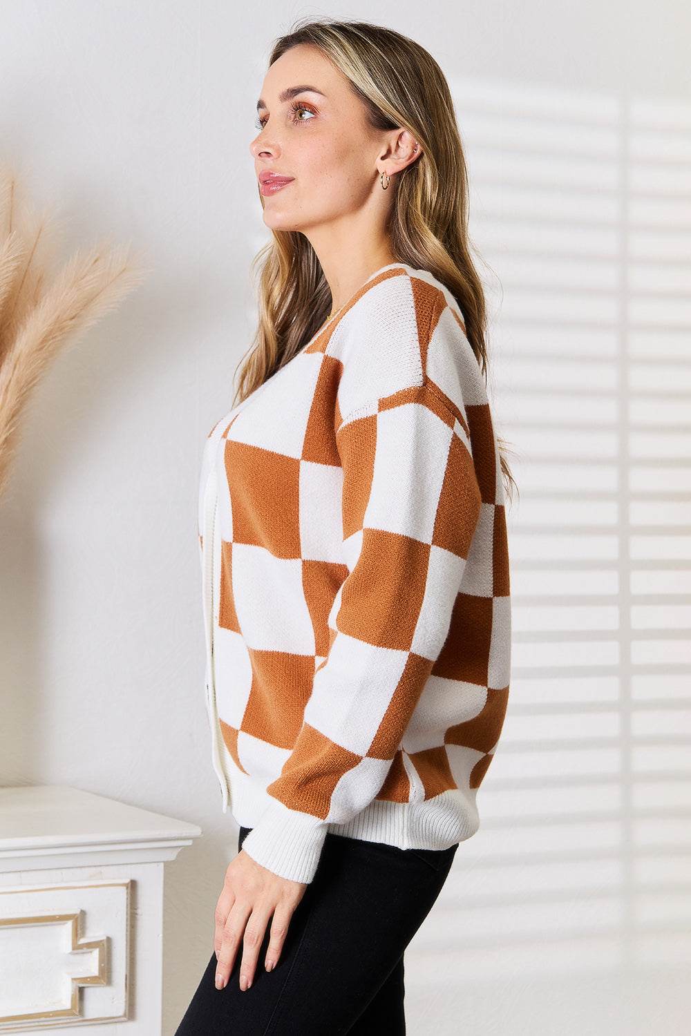 Angel Wings Double Take Button-Up V-Neck Dropped Shoulder Cardigan - Store 42