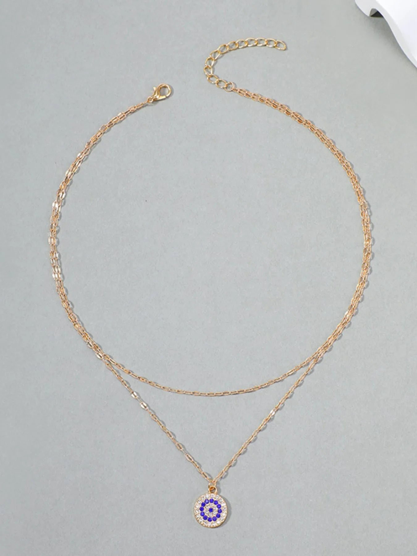 Layered 18K Gold-Plated Necklace with Inlaid Zircon - Dazzling Design for Everyday Elegance