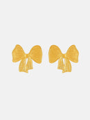 18K Gold-Plated Stainless Steel Bow Earrings and Necklace Set - Store 42