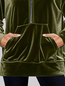 Full Size Half Zip Kangaroo Pocket Hoodie Plus Size - Store 42