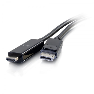 10Ft 4K DisplayPort to HDMI Cable - Premium Black Design for Exceptional Picture Quality