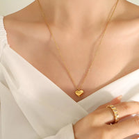 18K Gold-Plated Heart Pendant Necklace Gold One Size