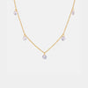 18K Gold-Plated Stainless Steel Rhinestone Charm Necklace with Extension Chain - Store 42