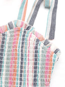 Contrast Striped Square Neck Cami Dress