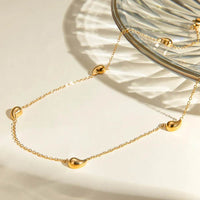 18K Gold-Plated Stainless Steel Necklace with 15.7-Inch Chain and 2-Inch Extension - Store 42