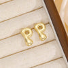 18K Gold-Plated Bubble Letter Stud Earrings - Unique, Dainty & Lightweight for Everyday Wear - Store 42