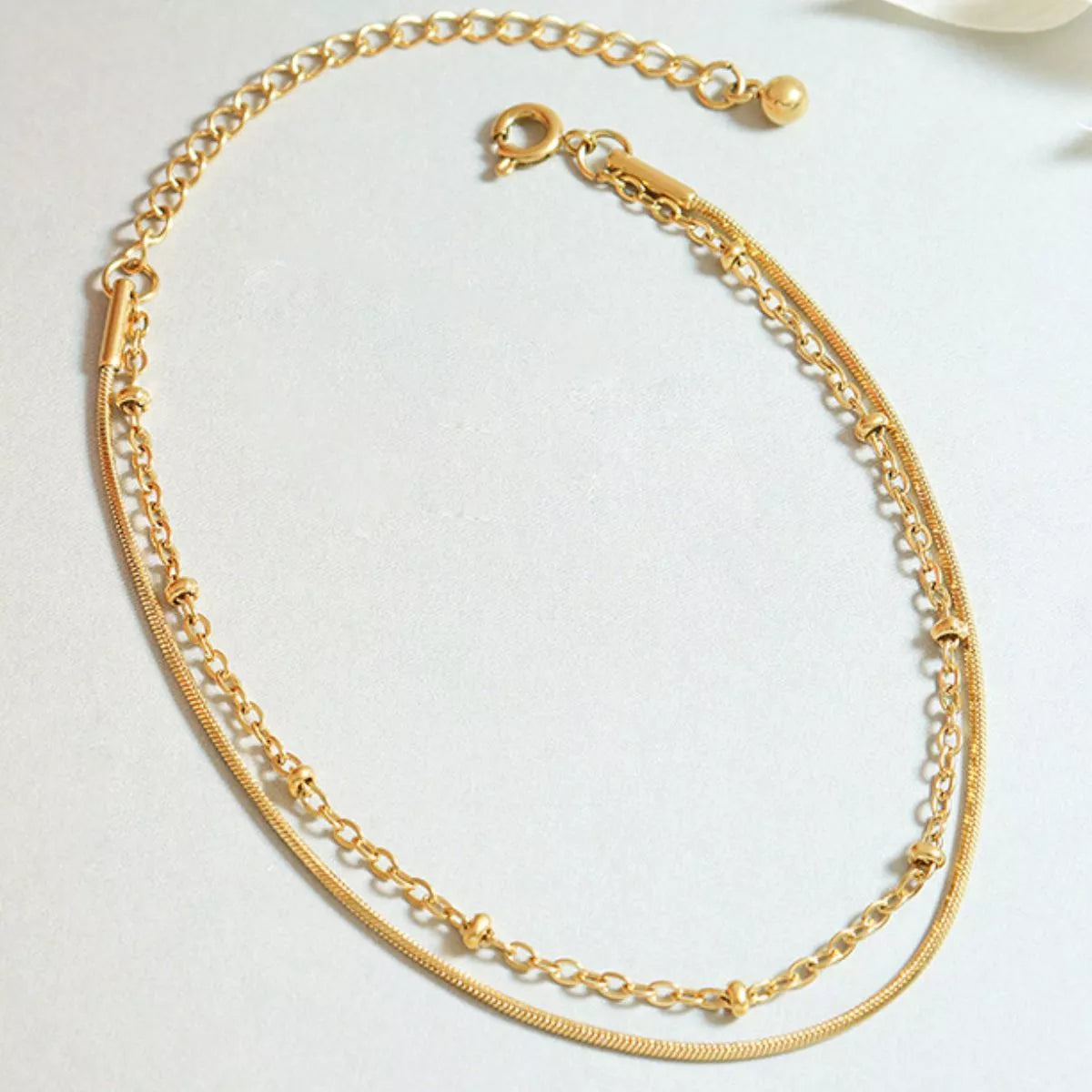 Titanium Steel Double Layered Bracelet