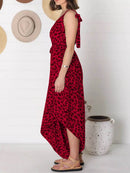 Full Size Leopard Print V-Neck Wide Leg Jumpsuit Plus Size - Store 42