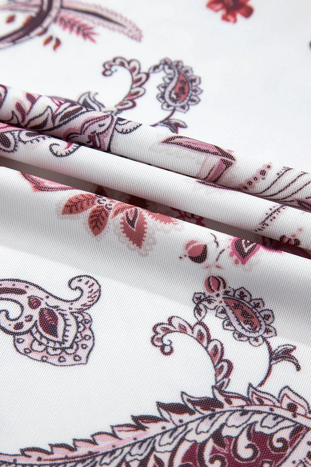 Paisley Mock Neck T Shirt