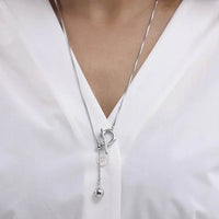 Elegant 18K Gold-Plated Stainless Steel Bead Necklace, 26.1-Inch Chain Length - Store 42