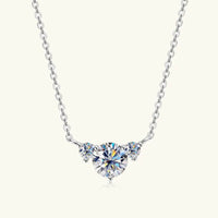 1.2 Carat Moissanite Necklace in 925 Sterling Silver | D Color VVS1 Clarity, Elegant Design - Store 42