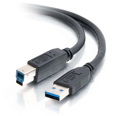 C2G 2M USB 3.0 A Male to B Male Cable for High-Speed Data Transfer - Black 6.5 Feet