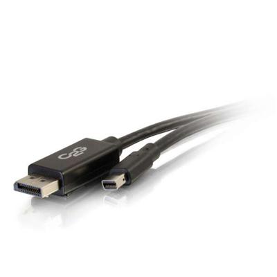 6Ft Mini DisplayPort to DisplayPort Cable - High-Quality Black Connector for Display Solutions