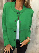 Full Size Button Up Long Sleeve Cardigan Plus Size - Store 42